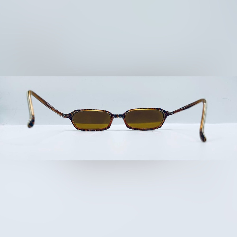 Norma Kamali 7178 Safari Brown Rectangular Sunglasses Frames Only - Picture 6 of 8